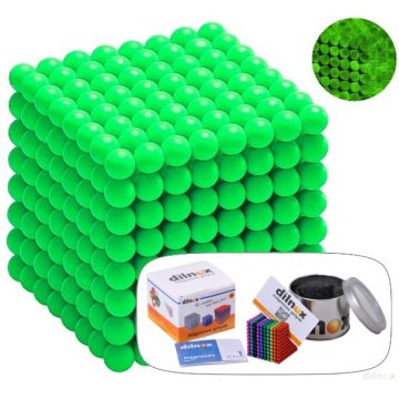 512 darabos mágneses golyó szett ZÖLD FOSZFORESZKÁLÓ